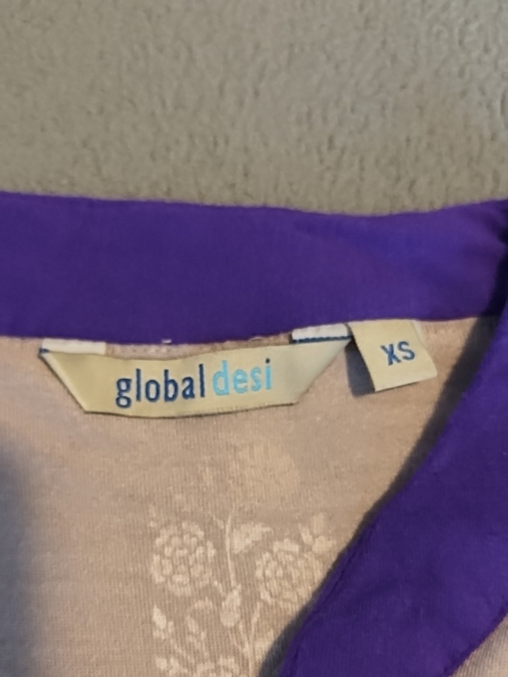 Global Desi Sleeveless Knit Tunic Top Women's Size XS Boho Black White Purple - Picture 6 of 7